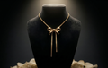 Coquette Bow Pendant Necklace — Gold